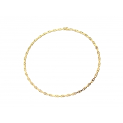 14Kt Two-tone Elongated "X" Shape Necklace (16.90gr)